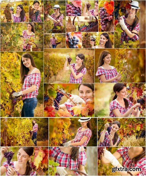 Collection beautiful girl woman with grape berry #2-25 HQ Jpeg