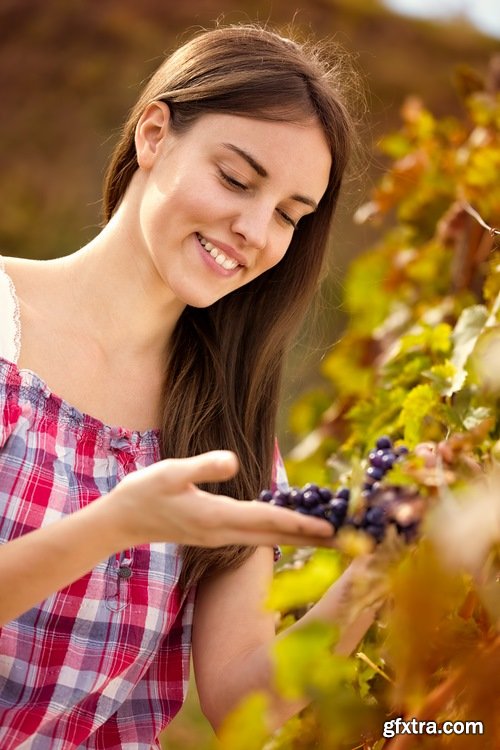 Collection beautiful girl woman with grape berry #2-25 HQ Jpeg