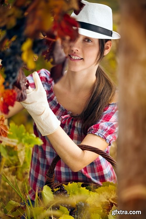 Collection beautiful girl woman with grape berry #2-25 HQ Jpeg