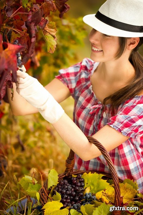 Collection beautiful girl woman with grape berry #2-25 HQ Jpeg