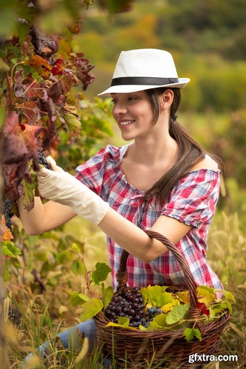 Collection beautiful girl woman with grape berry #2-25 HQ Jpeg