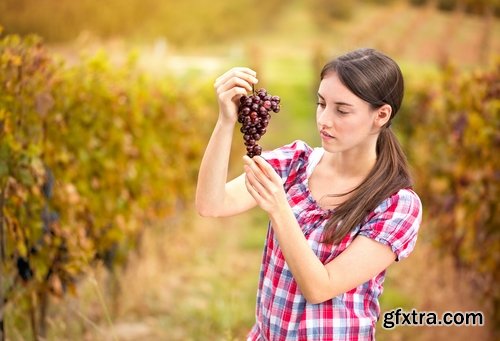 Collection beautiful girl woman with grape berry #2-25 HQ Jpeg