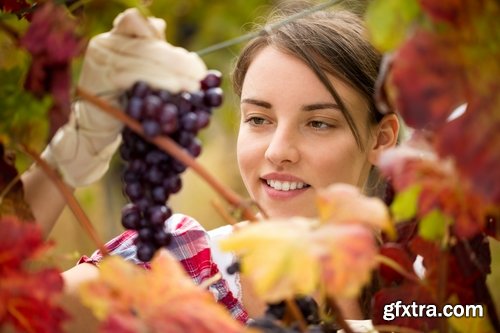 Collection beautiful girl woman with grape berry #2-25 HQ Jpeg