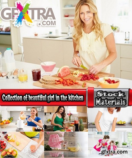 Collection of beautiful girl in the kitchen making fresh juice woman child 25 HQ Jpeg