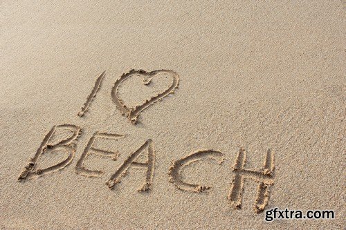 Various inscriptions on the sand