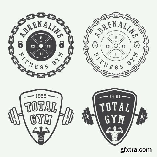 Vector Vintage Labels - 12x EPS