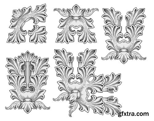 Cartouche Vector Elements - 25x EPS