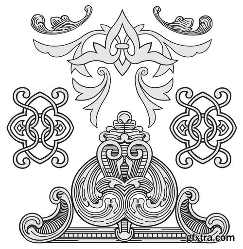 Cartouche Vector Elements - 25x EPS