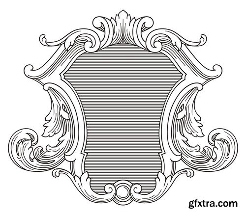 Cartouche Vector Elements - 25x EPS