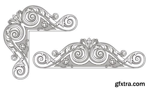 Cartouche Vector Elements - 25x EPS