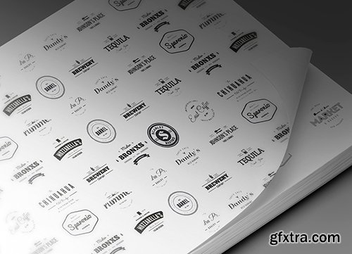 CreativeMarket Flyer Logo Close-Up Mock-Up