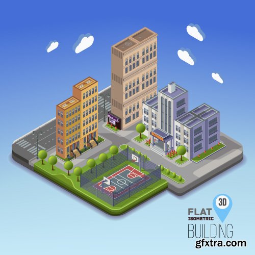 Isometric flat concept 3D illustration vector