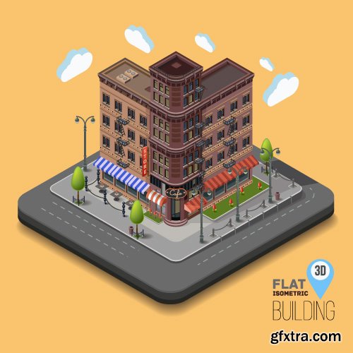 Isometric flat concept 3D illustration vector