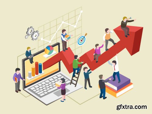 Isometric flat concept 3D illustration vector