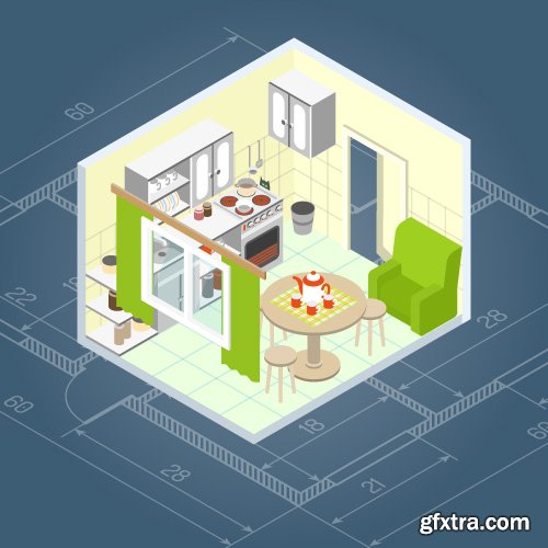 Isometric flat concept 3D illustration vector