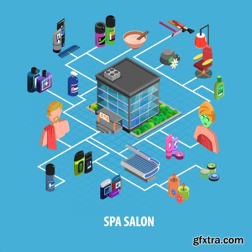 Isometric flat concept 3D illustration vector