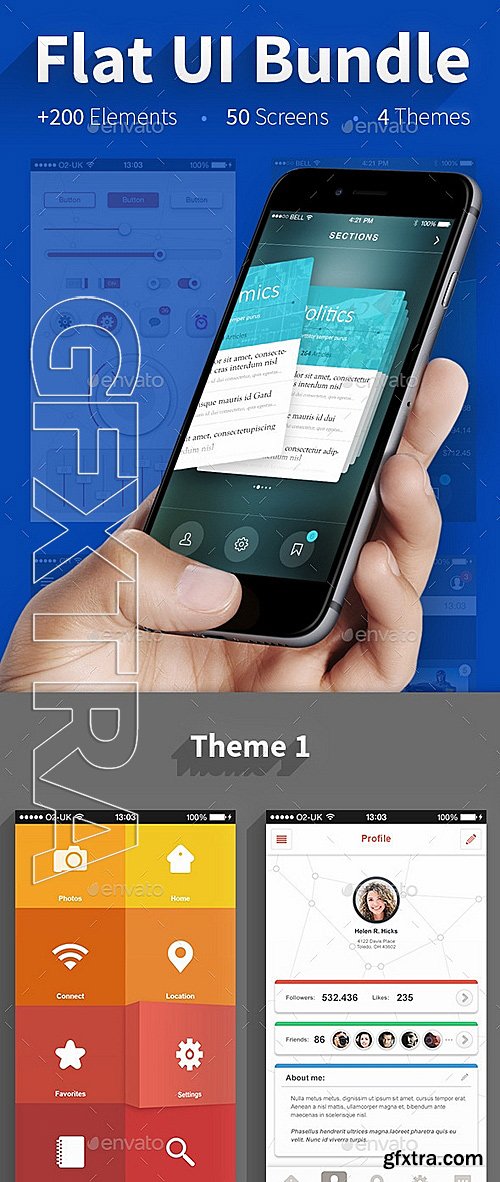 GraphicRiver - Flat UI Bundle 11620593