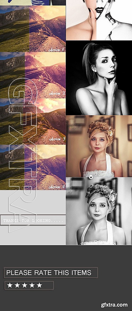 GraphicRiver - 4 in1 Digital Vintage Retro Wedding HDR B&W Bundle 12588069