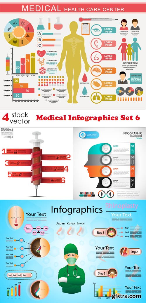 Vectors - Medical Infographics Set 6