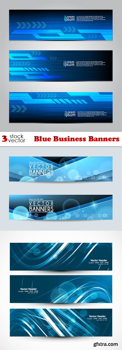 Vectors - Blue Business Banners