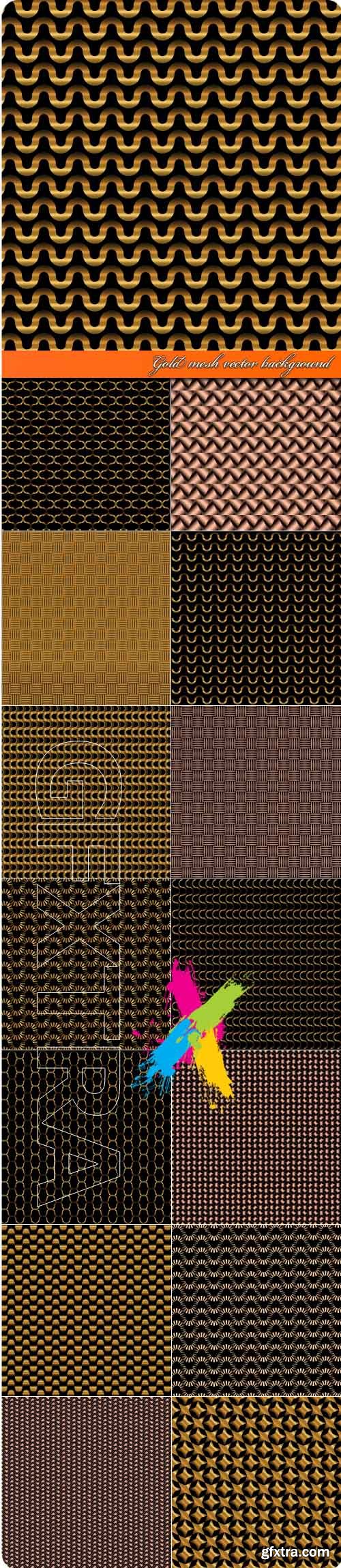 Gold mesh vector background