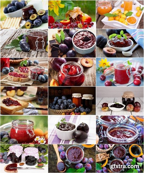 Collection of of plum jam marmalade sweetness 25 HQ Jpeg