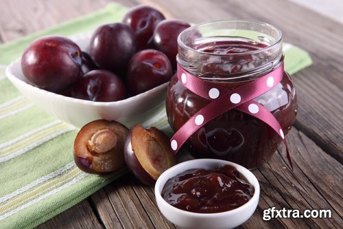 Collection of of plum jam marmalade sweetness 25 HQ Jpeg