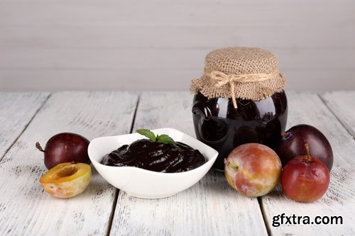 Collection of of plum jam marmalade sweetness 25 HQ Jpeg