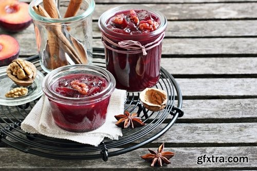 Collection of of plum jam marmalade sweetness 25 HQ Jpeg