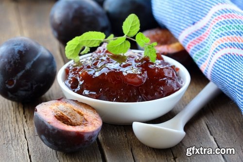 Collection of of plum jam marmalade sweetness 25 HQ Jpeg