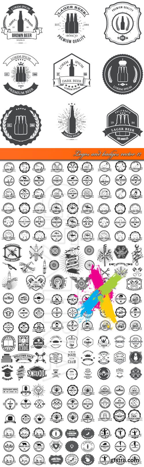 Logos and badges vector 12