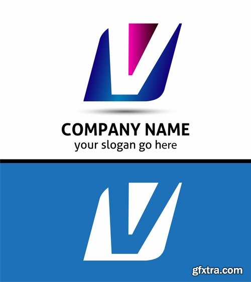 Collection picture vector logo illustration of the business campaign #9-25 EPS