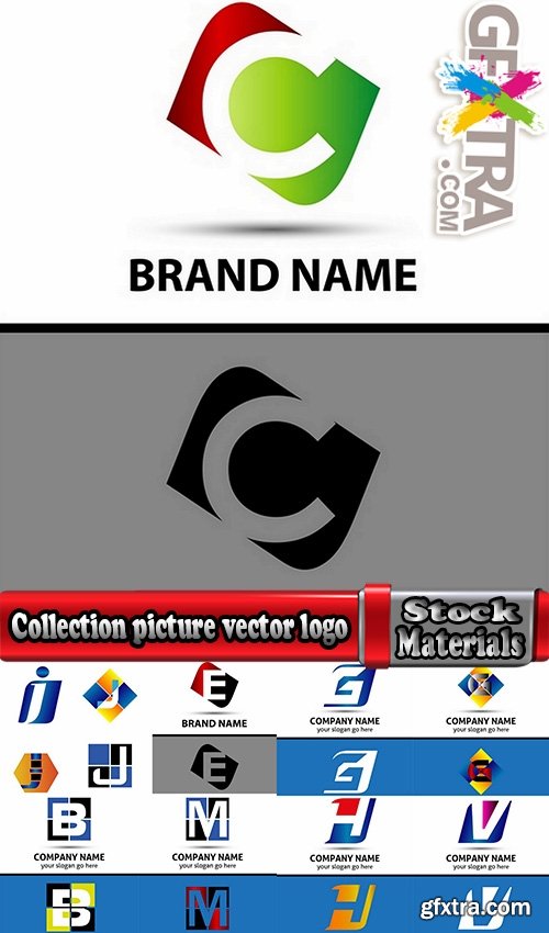 Collection picture vector logo illustration of the business campaign #9-25 EPS