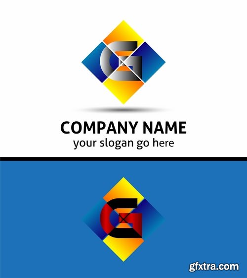 Collection picture vector logo illustration of the business campaign #9-25 EPS