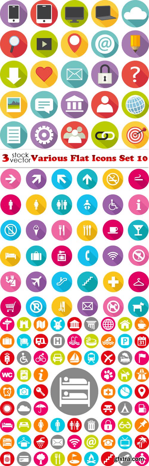 Vectors - Various Flat Icons Set 10