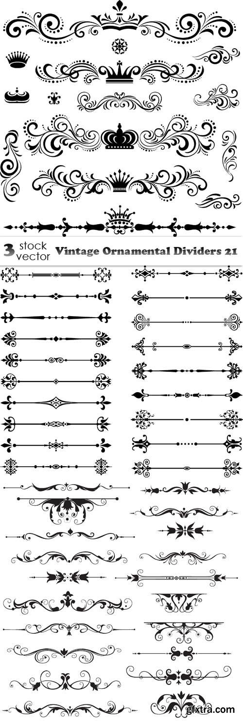 Vectors - Vintage Ornamental Dividers 21