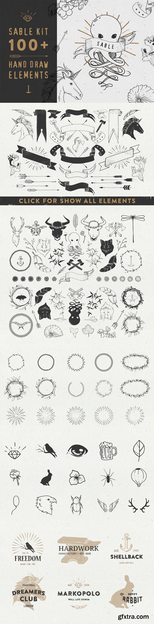 Sable Kit - hand drawn collection - CM 47469