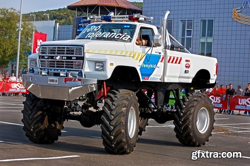 Collection truck racing track bigfoot truck with a jet engine 25 HQ Jpeg