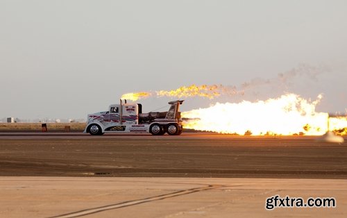 Collection truck racing track bigfoot truck with a jet engine 25 HQ Jpeg