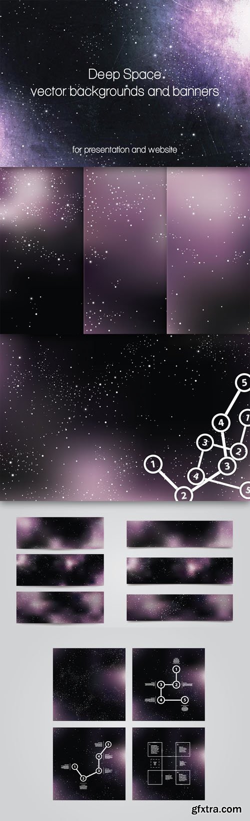 Deep Space backgrounds and banners - CM 7342