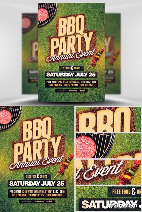 BBQ Party Flyer Template