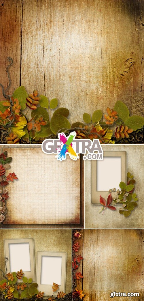 Stock Photo - Autumn Backgrounds & Frames