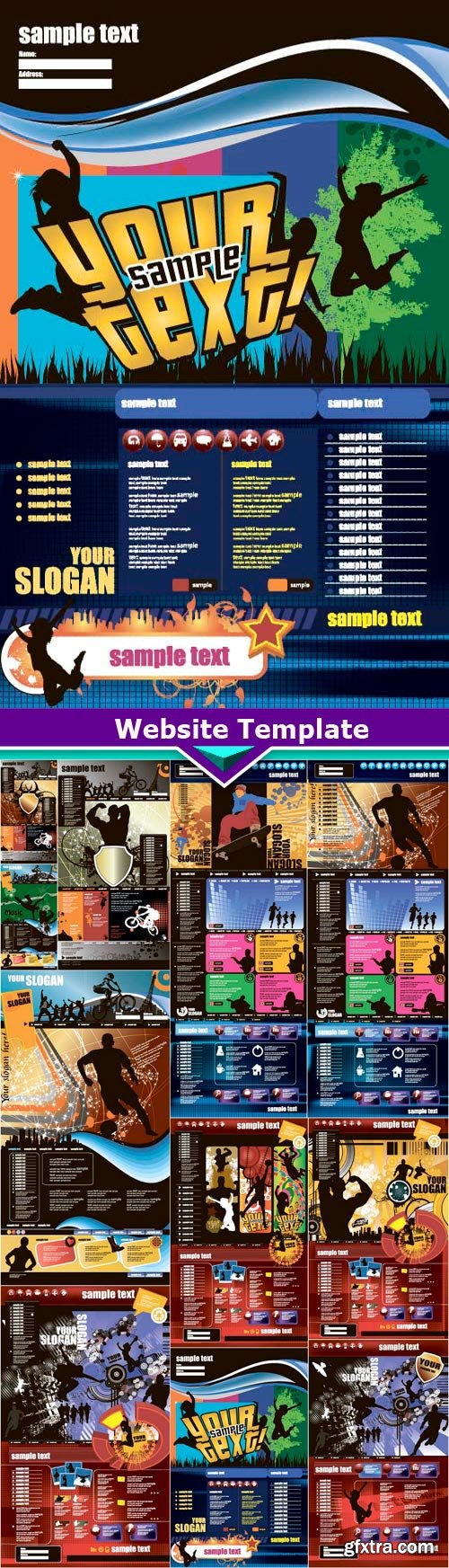 Website Template 11X EPS