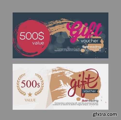 Collection gift certificate business card banner flyer calling card poster 25 EPS