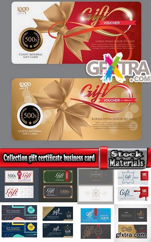 Collection gift certificate business card banner flyer calling card poster 25 EPS