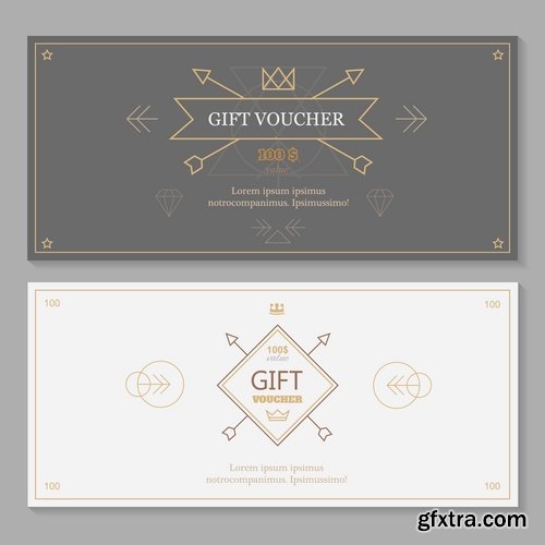 Collection gift certificate business card banner flyer calling card poster 25 EPS