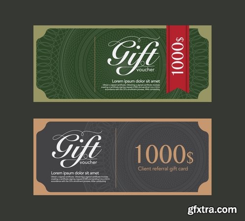 Collection gift certificate business card banner flyer calling card poster 25 EPS