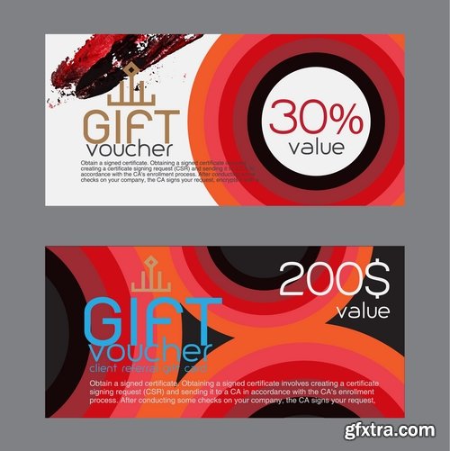 Collection gift certificate business card banner flyer calling card poster 25 EPS