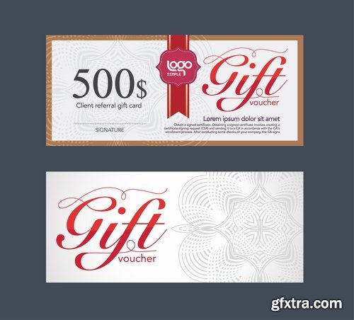 Collection gift certificate business card banner flyer calling card poster 25 EPS