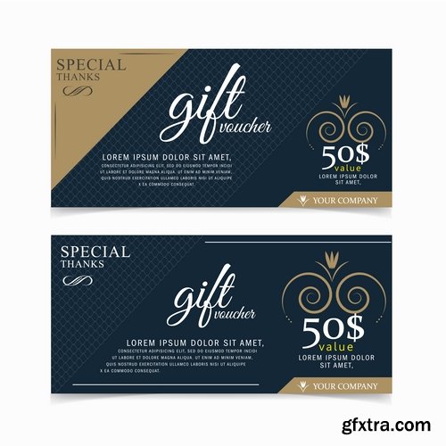 Collection gift certificate business card banner flyer calling card poster 25 EPS